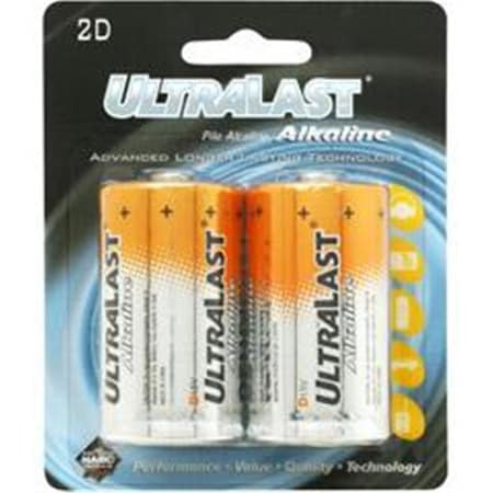 Ultralast Alkaline Batteries - D Cell  2PK ULAA2D